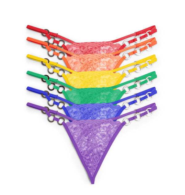Set of 6 LGBT Flag Panties, Gay Pride Panties, Pride Month Gift